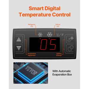 Frigorifero Commerciale a 4 Ripiani con Vetrina Aperta e Illuminazione LED, Espositore Refrigerato con Barriera d'Aria per Congelatori e Frigoriferi - Product Image 3