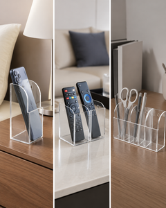 Moderno y Elegante Organizador de Control Remoto Acrílico Multiusos, Organizador de Sobremesa con Estilo para TV, Aire Acondicionado, Sala de Estar, Oficina en Casa - Product Image 2