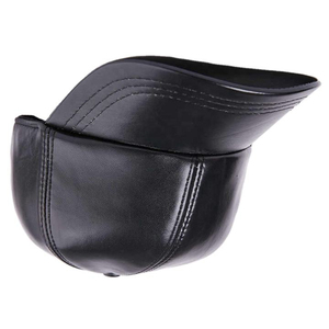 Casquette de sport unisexe en cuir de chèvre 100% avec logo personnalisé, 6 panneaux, nouvelle conception, respirante, imperméable et réglable, OEM - Product Image 3