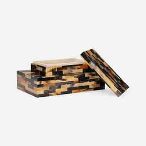 Caja de Joyería de Cuerno de Búfalo Natural, Caja de Joyería Personalizada, Caja de Empaque para Joyería de Cuerno de Vaca, Producto Más Vendido - Product Image 1