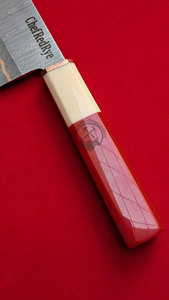 Couteau de Chef Ambidextre Multi-Usages de 8 Pouces en Acier Damas Cuivré de Style Japonais, Édition Neuve, Fait Main, de Luxe, Vente en Gros - Product Image 3