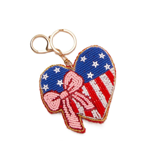 Porte-clés multicolores écologiques faits à la main avec perles, logo personnalisé, cadeaux souvenirs de remise de diplôme et de la Fête nationale, fabriqués à partir de perles de rocaille - Product Image 4