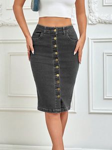 Summer Denim Skirt for Women Sexy Denim Skirt with Women's Middle Skirts - Product Image 2