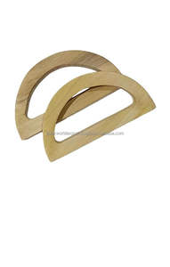 Poignée de sac à main en bois de haute qualité Karwo 93x59mm, design unique, forme en D, poignée de sac à main en bois tendance par FWE - Product Image 6