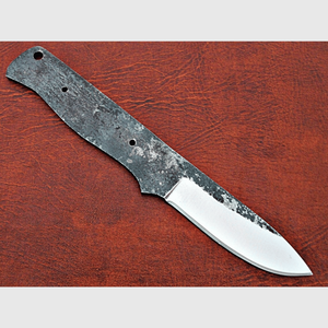 Couteau à lame fixe en acier Damas forgé à la main, pointe tombante, manche en bois, fait main, utilitaire, pour camping et chasse - Product Image 1