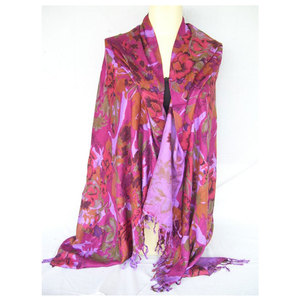 Floral Print Viscose Scarf Lightweight Soft Elegant Flower Pattern <b>Wrap</b> <b>Shawl</b> Fashion Neck Head Scarf for Women Spring Summer - Product Image 5