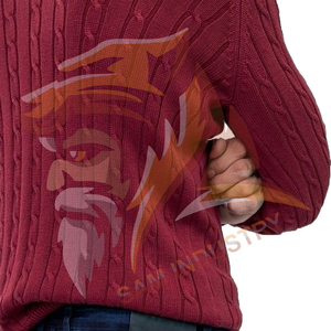 Nouveaux arrivages : pulls pour hommes confortables à porter, manches longues, basiques, en coton mélangé, vêtements d'extérieur pour adultes. - Product Image 5
