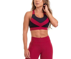 Ensemble de yoga premium pour femme : Leggings taille haute, soutien-gorge de sport, haut court dos nageur sans couture, séchage rapide, écologique, longueur intégrale - Product Image 1