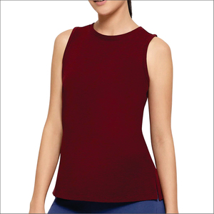 Nouveau débardeur femme de haute qualité, respirant, sans manches, col carré, court, uni, en crochet, 100% coton, OEM - Product Image 5