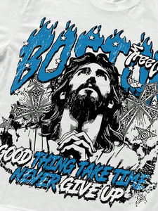 Camiseta Extra Grande con Estampado Gráfico Personalizado para Hombre, Logotipo 3D DTG Bordado, 100% Algodón, Ropa Hip Hop, Camisetas para Hombre - Product Image 2