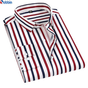 เสื้อเชิ้ตผู้ชายสไตล์ฮอต ระบายอากาศได้ดี เสื้อเชิ้ตเดรสผู้ชายแขนยาวลายทาง เสื้อเชิ้ตทำงานลำลองทรงเข้ารูป เสื้อเชิ้ตสตรีทแวร์ - Product Image 1