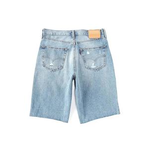 Shorts Casuales de Mezclilla Azul Claro para Hombre, Cintura Alta Elástica, Estilo Casual, Secado Rápido - Product Image 5