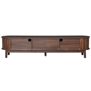 "Modern Rattan TV <b>Stand</b> for 75" TVs 1 Drawer & 2 Sliding <b>Shelves</b> Media Console Cabinet Living Room Furniture" - Product Image 2