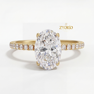 แหวนเพชรทรงรีเพาะเลี้ยงในห้องปฏิบัติการ 1 กะรัต แหวนหมั้นหรูหรา ชุบเงิน ประดับเพชรแบบ Pave สำหรับผู้หญิง ของขวัญงานปาร์ตี้ งานแต่งงาน และวันครบรอบ - Product Image 6