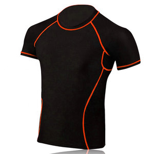 Mens Rash Guard Quick Dry Stretch Fabric Gym Training Sportswear Shirt - Product Image 3