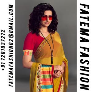 Sari de seda de diseñador indio hecho a mano para mujer con blusa elegante impresa Digital, ropa de fiesta, producto a granel hecho a mano - Product Image 2