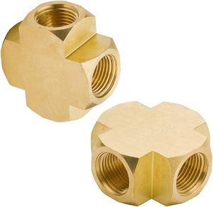 Conexión de latón forjado hexagonal reductora de baja presión, chapada, resistente a la corrosión, con rosca SAE OEM para tubería macho en pulgadas - Product Image 1