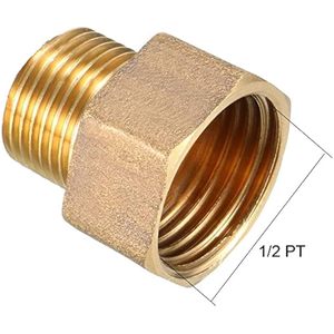 Raccord de tuyauterie en laiton, adaptateur, raccord mâle 3/8 PT x raccord femelle 1/2 PT - Product Image 4