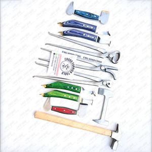 Kit de herramientas de herrador de alta calidad para cortar caballos, cuchillo de pezuña, pinza de uñas verde/azul, martillo de conducción de búfer de acero inoxidable - Product Image 5