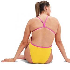 Maillot de bain de course à séchage rapide en polyester imprimé par transfert thermique avec lacets et sangle dorsale contrastante pour le kayak - Product Image 4
