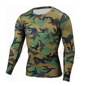 Conjunto de Compresión de Camuflaje para Hombre, Camiseta de Manga Larga, Pantalones Largos, Cuello Redondo, Cintura Alta, Transpirable, Secado Rápido, Ropa Deportiva - Product Image 6