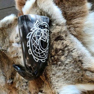 Copa de Cuerno Vikinga Rústica, Hecha a Mano, para Beber, Ideal para Representaciones Medievales - Product Image 5
