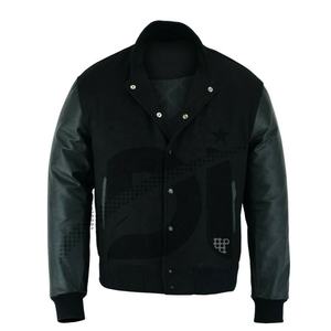 MS-Chaqueta de béisbol con mangas de cuero para hombre, chaqueta masculina de estilo hip hop, con estampado de letras, temporada de invierno - Product Image 5