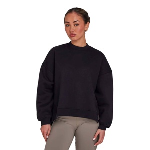 Sudadera con capucha de forro polar de 360 g para mujer, estilo urbano OEM, suave, de invierno, colores personalizados, manga larga, cuello redondo, personalizable - Product Image 1