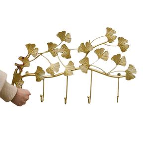 Crochet mural blanc rustique en vrac personnalisé Style vintage unique avec motif de feuille pour salle de bain et cuisine Porte-serviettes et porte-clés - Product Image 1