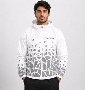 Custom Sublimation Windbreaker <b>Jacket</b> <b>Men</b> Lightweight Hooded Sports <b>Jacket</b> Waterproof Outdoor Running <b>White</b> <b>Jacket</b> Manufacturer - Product Image 4