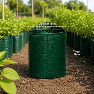 Sac de culture en PEHD 3L de haute qualité, résistant aux UV, 15x18cm, pour semis de tomates et de piments - Product Image 2