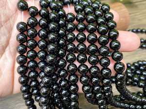 Cuentas de Ágata Ónix Negro Genuinas, Lisas y Redondas, de 2mm, 3mm, 4mm, 5mm, 6mm, 8mm, 10mm y 12mm, para la Fabricación de Joyería - Product Image 4