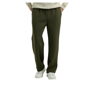 <b>Men's</b> Premium Olive Green Relaxed Fit Sweatpants Heavyweight Cotton Blend Casual Joggers Comfortable Loungewear <b>Elastic</b> <b>Waist</b> - Product Image 1