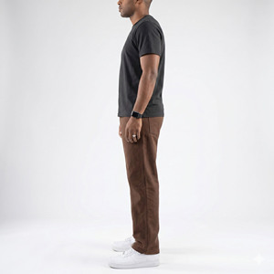 Pantalon de jogging molletonné pour homme, coupe droite, épais, taille haute élastique, style oversize ample, style streetwear - Product Image 3
