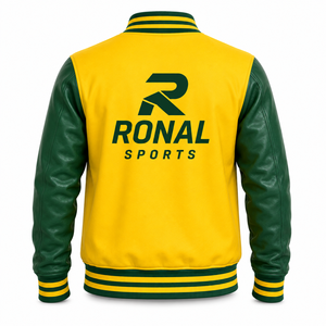 Chaqueta Deportiva de Béisbol de Invierno de Alta Calidad OEM, Chaqueta Universitaria de Lana con Logotipo Bordado en Chenilla en la Parte Delantera, Resistente al Viento, Personalizable - Product Image 2