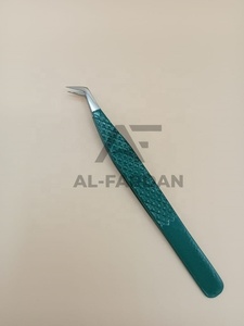 แหนบต่อขนตาแบบปลายเรียว 65 องศา สีเขียว ปลายไฟเบอร์ ทำจากสแตนเลสแข็งแรง รับทำโลโก้ แหนบสำหรับต่อขนตาวอลลุ่ม - Product Image 5