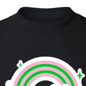 Sudadera Negra con Estampado Gráfico de Chica Bonita, Cuello Redondo, Manga Larga, Puños Acanalados, Informal, Top de Felpa para Mujer, Moda Urbana - Product Image 4