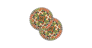 <b>Round</b> handmade decorative centerpiece Elegant beadwork home décor accessory Handmade premium wedding table <b>mat</b> - Product Image 5