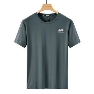 T-shirts personnalisés pour hommes à séchage rapide, respirants, en maille, athlétiques, à manches courtes, style streetwear, pour l'été et le fitness, vente en gros USA - Product Image 4