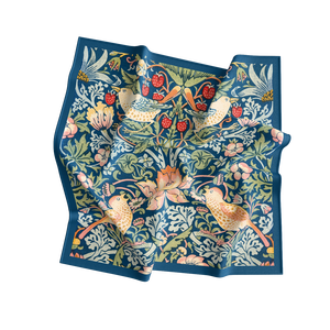 Elegante Pañuelo Cuadrado de Seda con Estampado Floral para Mujer, Accesorio de Moda Multifuncional para Todas las Temporadas - Product Image 1