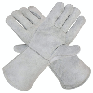 Gants de sécurité réfléchissants ignifuges de haute performance en cuir de vachette pleine fleur avec toile d'aramide pour la soudure et la construction - Product Image 1