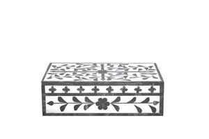 Boîte à bijoux artisanale en os incrusté, boîte de rangement en os faite à la main, boîte cadeau décorative en os - Product Image 2