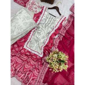 Conjuntos de ropa de fiesta de diseñador para mujer Top elegante-Plazzo y Dupatta - Product Image 5