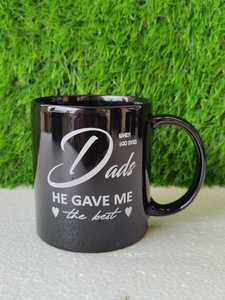 แก้วกาแฟเซรามิกสีดำ แก้วชาเซรามิกพิมพ์ลาย แก้วเซรามิกมีลายพิมพ์ ชาดำ กาแฟ - Product Image 3