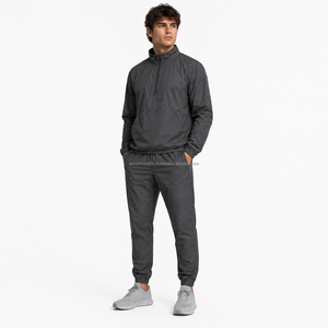 Ensemble survêtement coupe-vent en nylon personnalisé pour homme, veste et pantalon, vente en gros, vêtements de sport, course à pied, entraînement, tenue décontractée, streetwear - Product Image 3