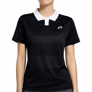 Camiseta de fútbol americano retro personalizada de malla, ligera, de alta calidad, con cuello, para mujer, negra, OEM, ODM, al por mayor - Product Image 1