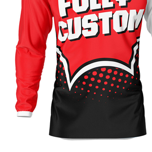 เสื้อเจอร์ซีย์ MX พิมพ์ลายโลโก้แบบเต็มตัวด้วยเทคนิค Dye Sublimation ระบายอากาศได้ดี แห้งเร็ว น้ำหนักเบา เสื้อมอเตอร์ครอส รับผลิตแบบ OEM ODM จากโรงงาน - Product Image 5