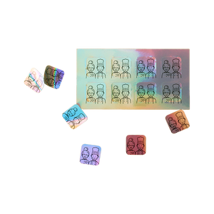 Hojas de Etiquetas de Vinilo Holográficas Personalizadas, Aptas para Congelador, para Salsas Picantes, Miel, Mermelada y Botellas de Alimentos Gourmet - Product Image 1