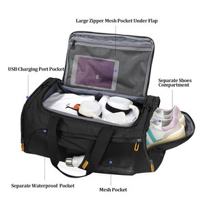 Sacs de voyage personnalisés brodés de luxe pour le sport, le basketball, la gym, le yoga, les week-ends, les voyages d'une nuit, les sacs de sport pour hommes et femmes - Product Image 2