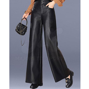 New Design Comfortable Women Leather Pants Premium Quality Soft Leather Classic Style For Casual Adult Use - Product Image 4